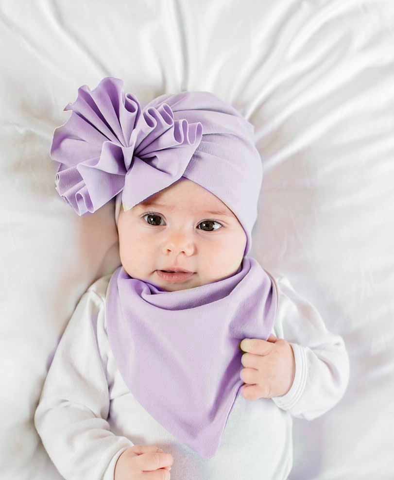 Baby Girl Paperbag Pants Set Lilac