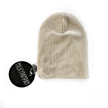 Beanie winter corduroy sand