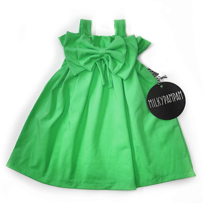 Paperbag Dress Poison Green