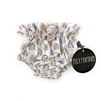 Paperbag Bloomers Happy Rainbow + Nude