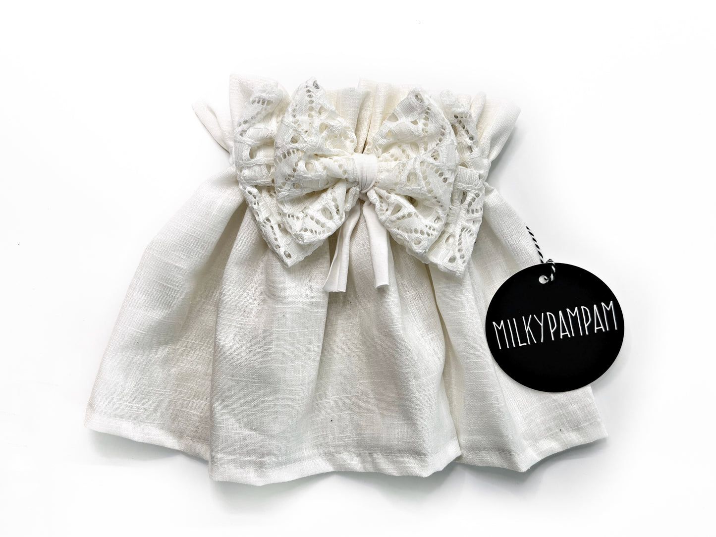 Paperbag Skirt Linen + Delicate Lace