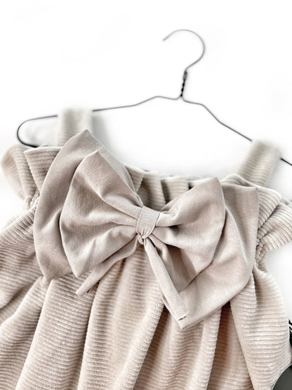 Paperbag Dress Cord Sand