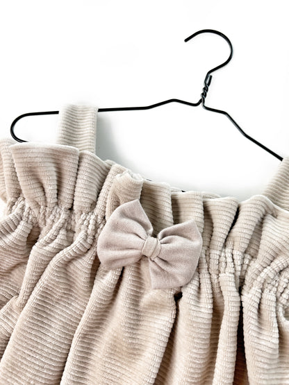 Paperbag Dress Cord Sand