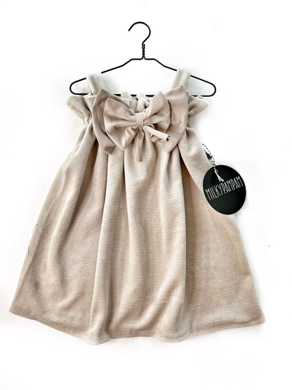 Paperbag Dress Cord Sand