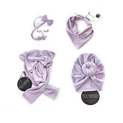 Baby Girl Paperbag Pants Set Lilac