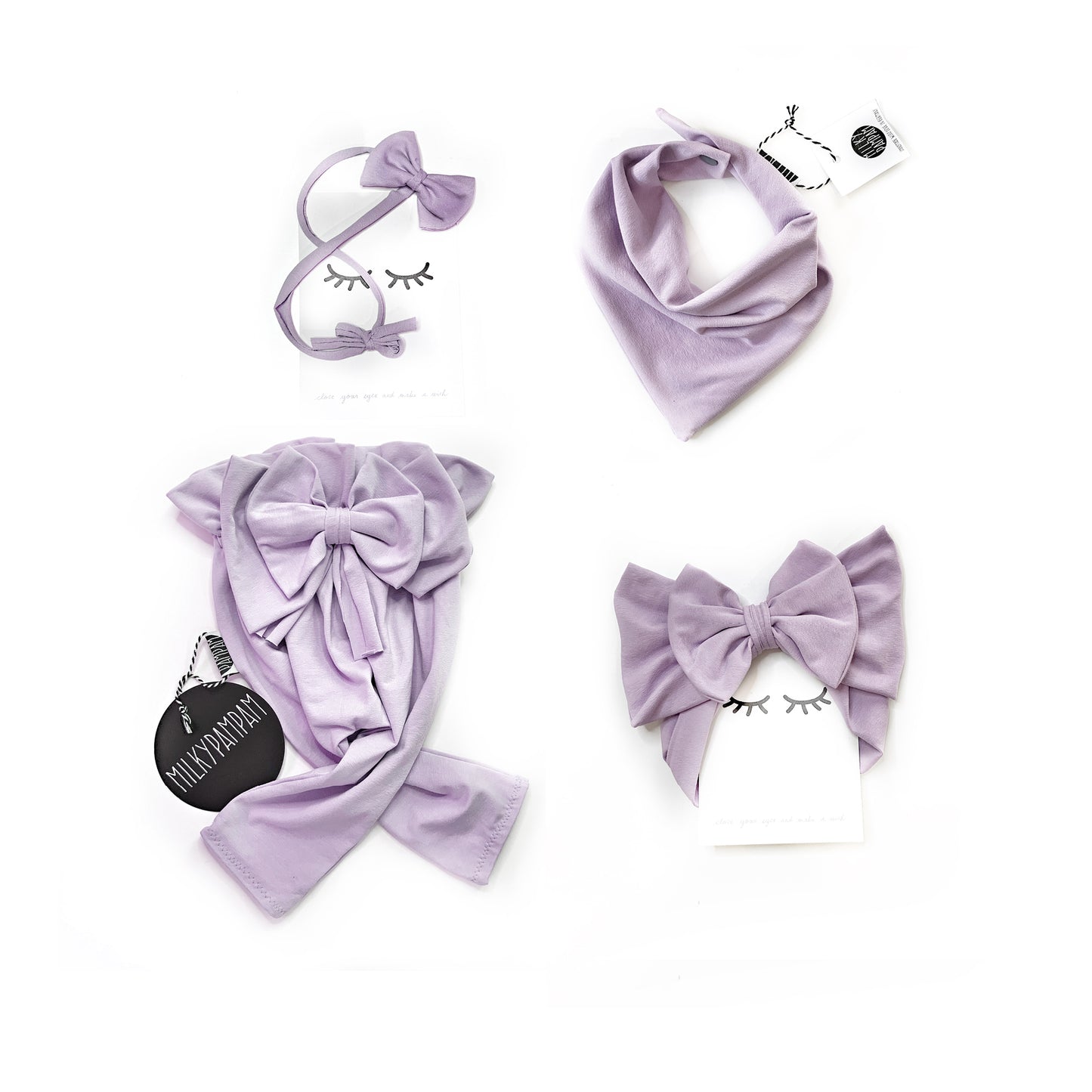 Baby Girl Paperbag Pants Set Lilac