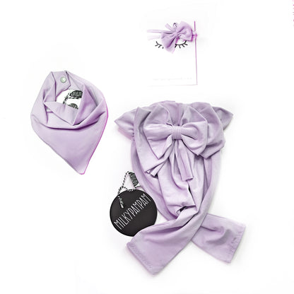 Baby Girl Paperbag Pants Set Lilac